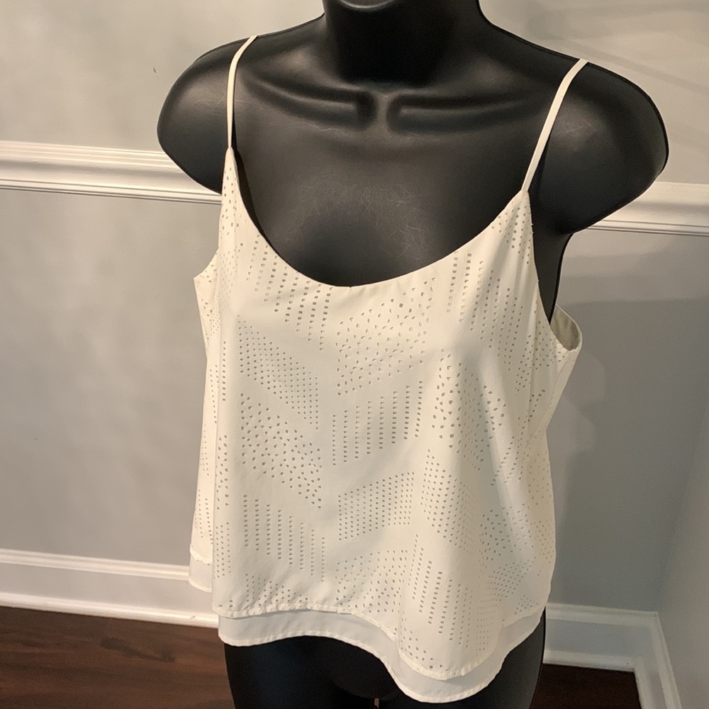Athleta Ivory Perforated Featherweight Camisole Size S